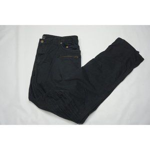 Robins Jean Cotton Navy Blue Pleated Knee Moto Mens Pants Sz 40